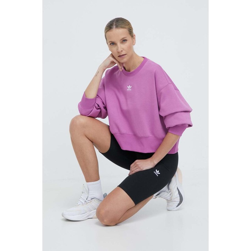 Kraťasy adidas Originals Essentials Short Leggings dámské, černá barva, hladké, high waist, HZ7261