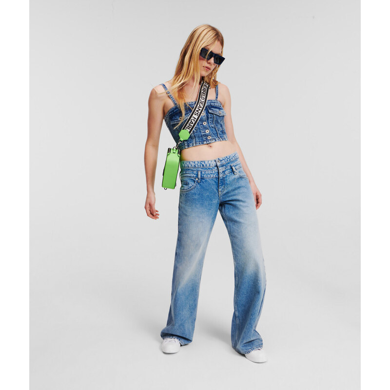 HALENKA KARL LAGERFELD JEANS KLJ RECYCLED DENIM TOP