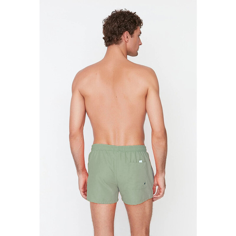 Trendyol Light Khaki Extra Short Basic Swim Shorts