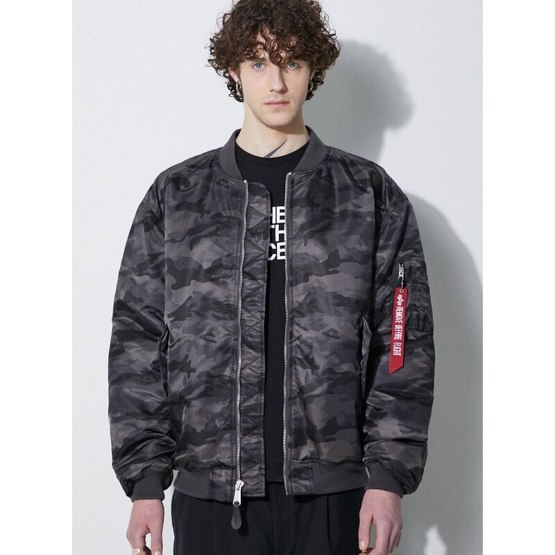 Bomber bunda Alpha Industries MA-1 CS Camo černá barva, přechodná