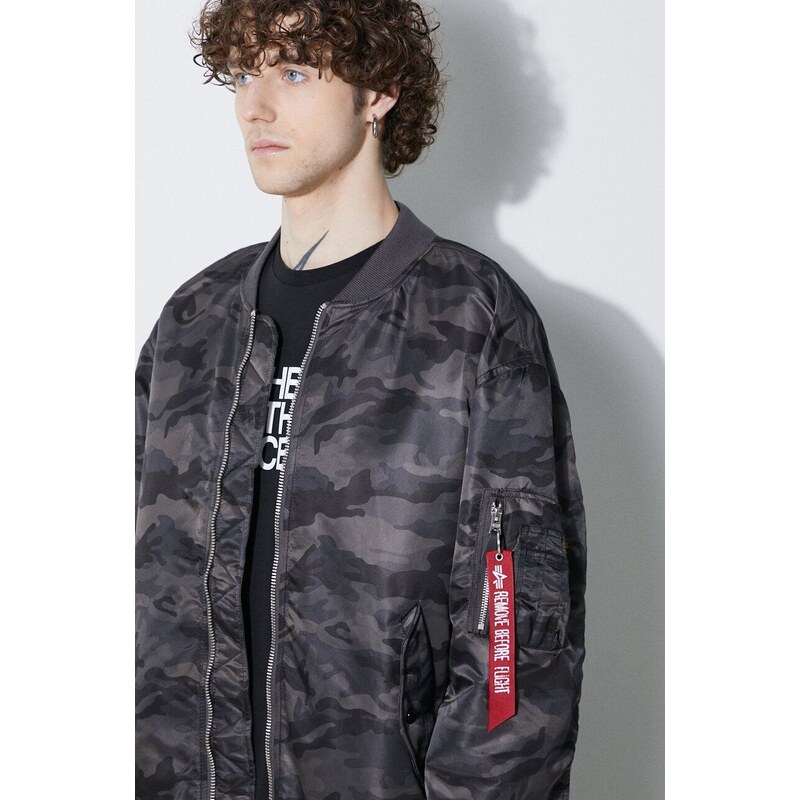 Bomber bunda Alpha Industries MA-1 CS Camo černá barva, přechodná