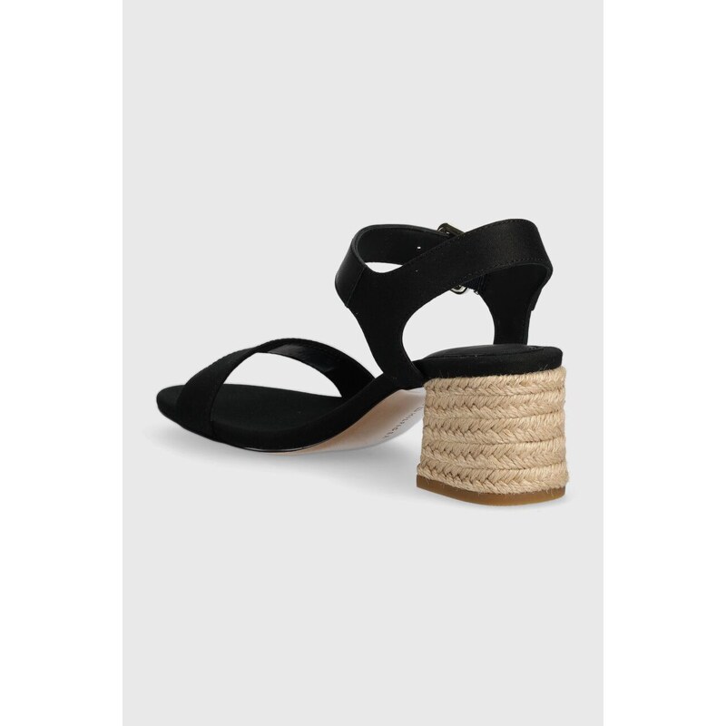 Sandály Tommy Hilfiger BLOCK MID HEEL SANDAL černá barva, FW0FW08075