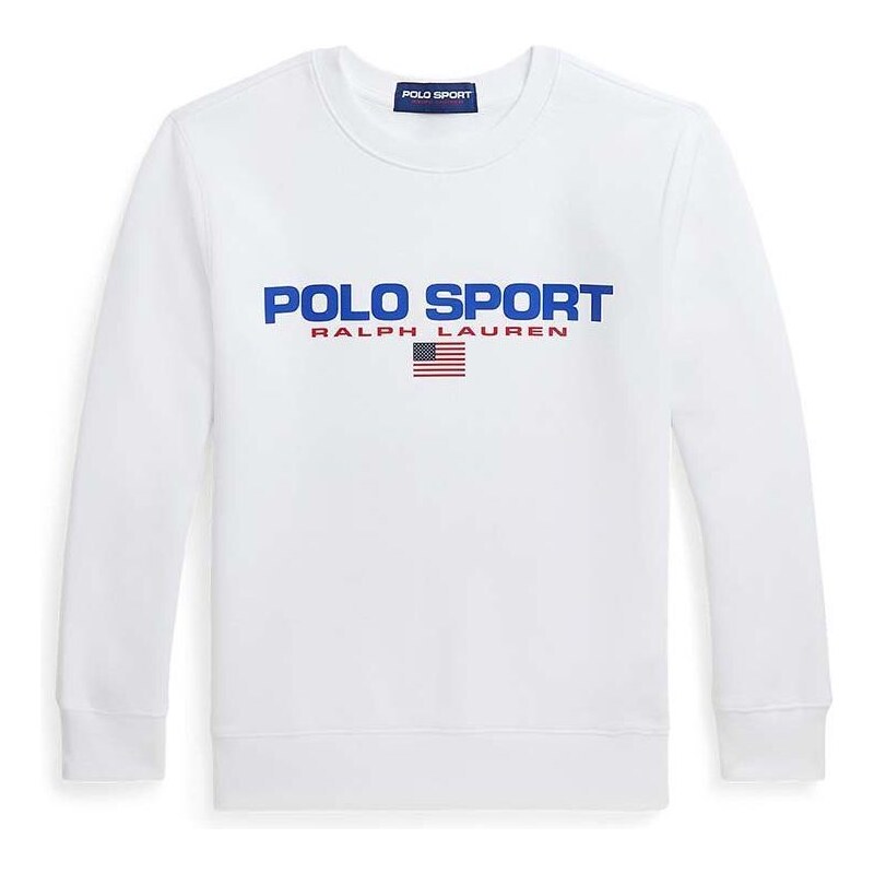 Dětská mikina Polo Ralph Lauren bílá barva, s potiskem