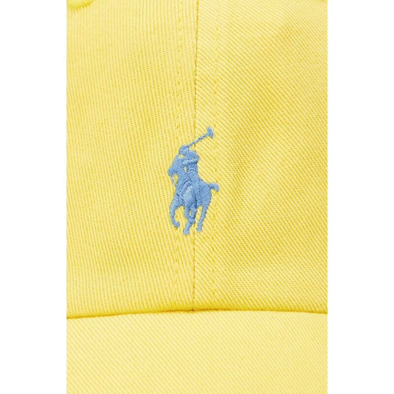 Dětská bavlněná kšiltovka Polo Ralph Lauren žlutá barva