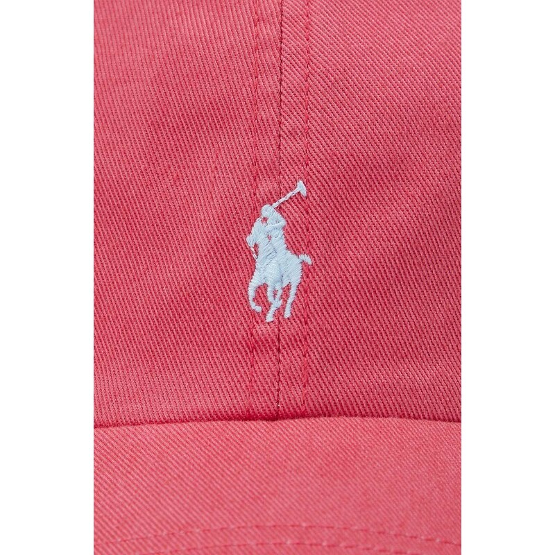 Dětská bavlněná kšiltovka Polo Ralph Lauren červená barva