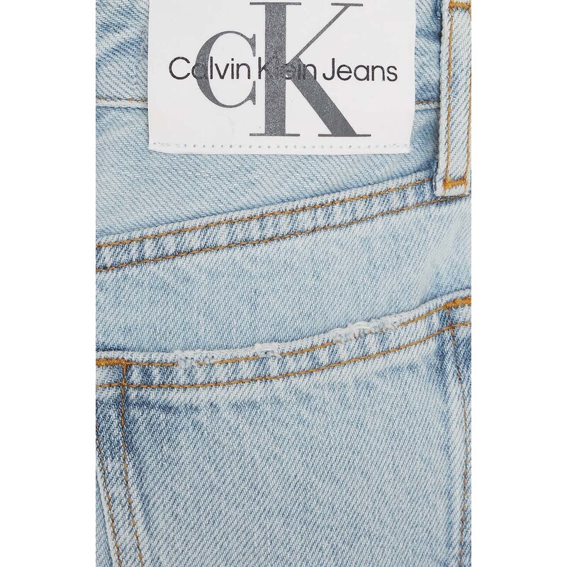 Dětské riflové kraťasy Calvin Klein Jeans hladké