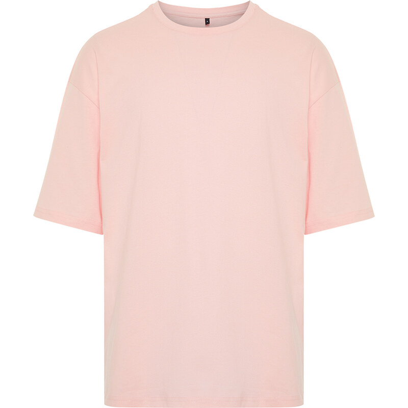 Trendyol Powder Oversize/Wide-Fit Basic 100% Cotton T-Shirt