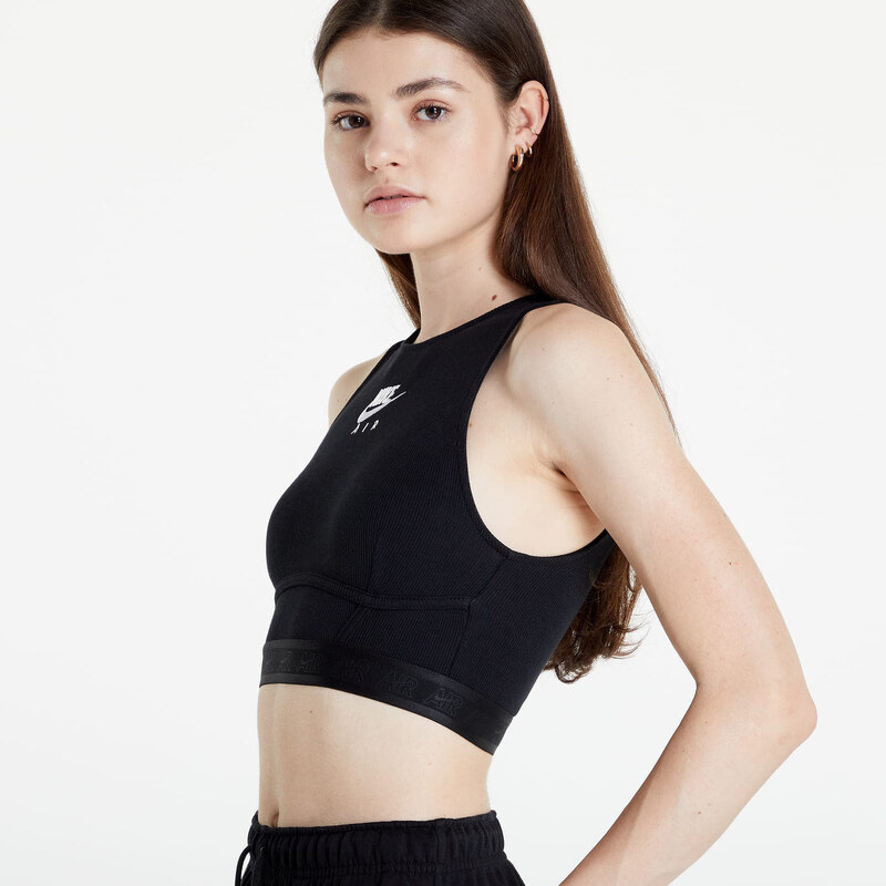 Dámské tílko Nike NSW Air Ribbed Tank Top Black/ White