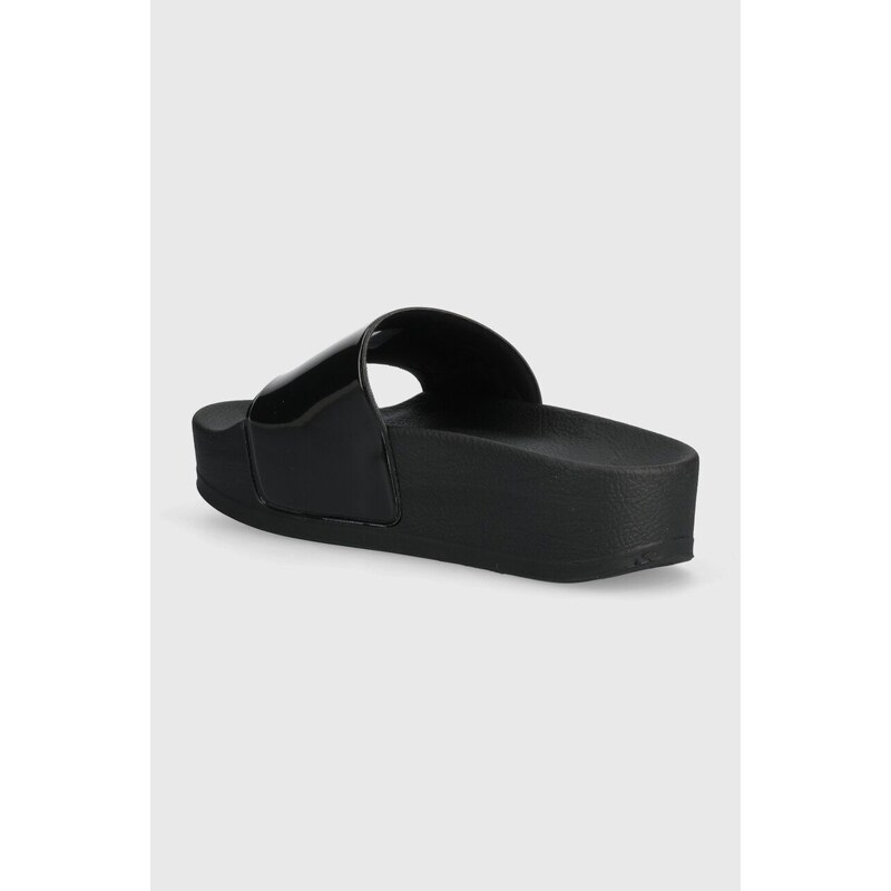 Pantofle Karl Lagerfeld KONDO MAXI dámské, černá barva, na platformě, KL80806N