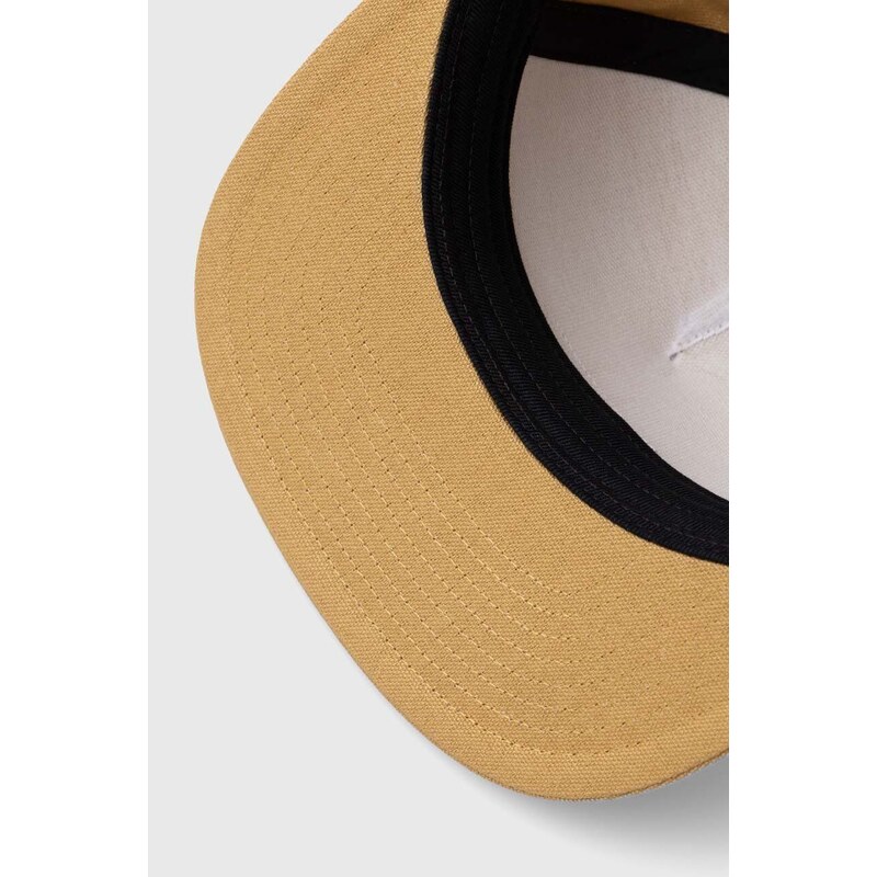 Bavlněná baseballová čepice Vans žlutá barva, s aplikací