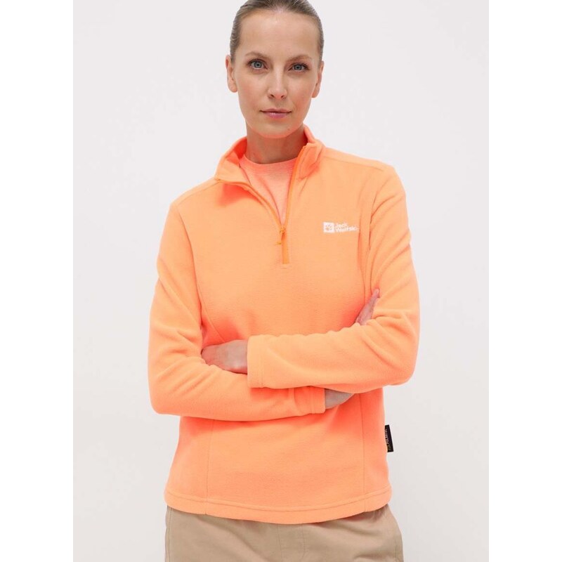 Sportovní mikina Jack Wolfskin Taunus oranžová barva, 1709532