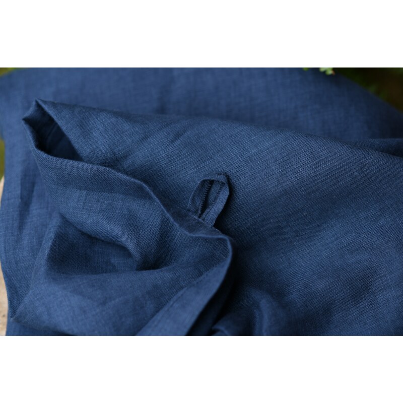 Nelly Lněný ručník - tmavě modrá 50x100cm