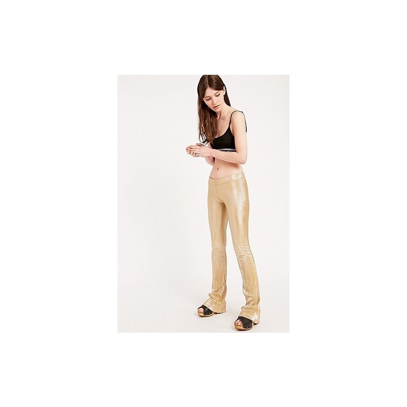 American Retro Anna Ribbed Trousers in Gold