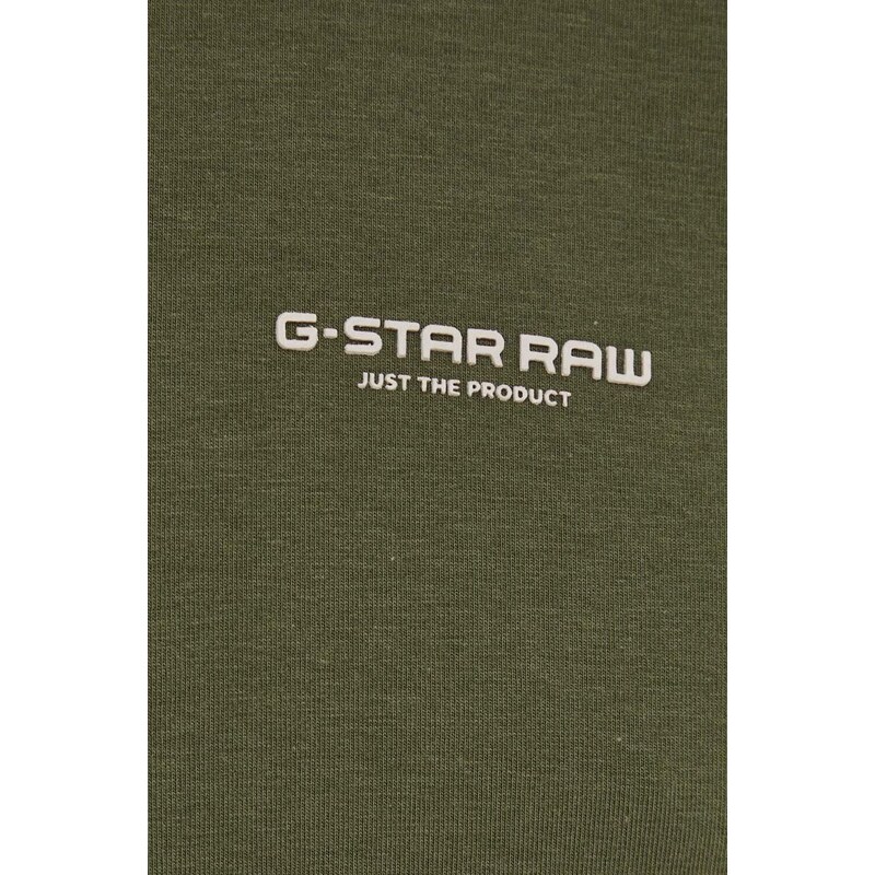 Tričko G-Star Raw zelená barva