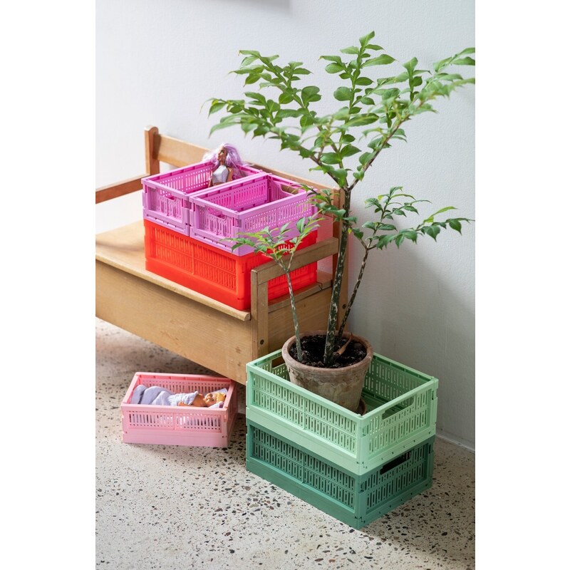 Skládací přepravka mini Made Crate - candyfloss pink