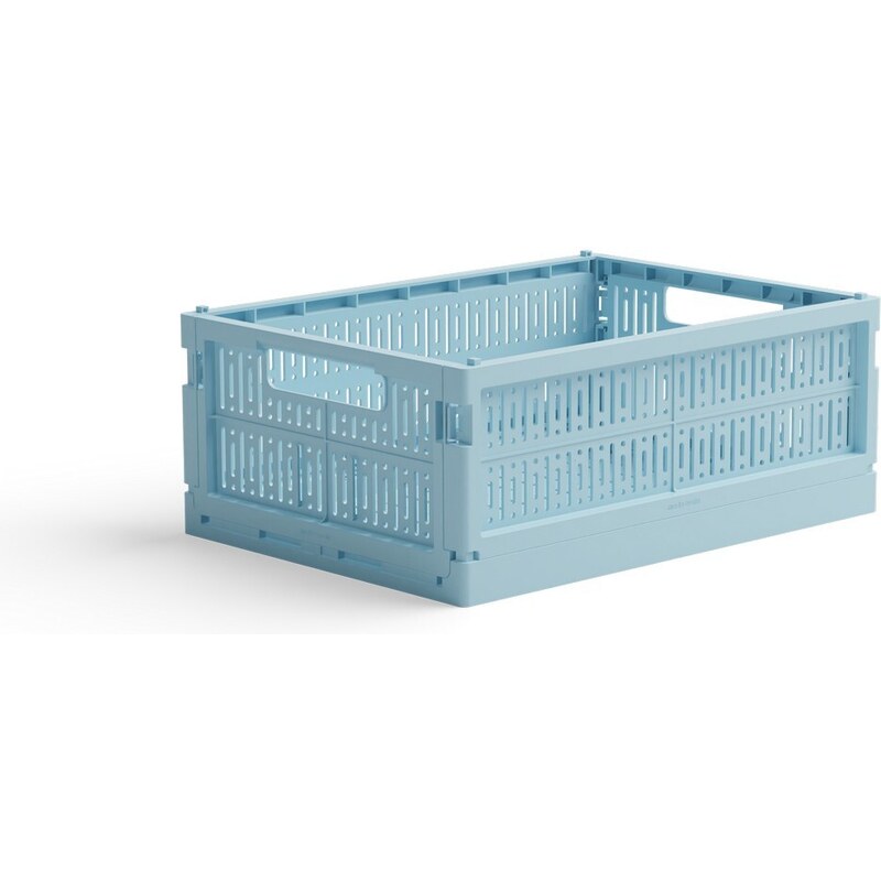 Skládací přepravka midi Made Crate - crystal blue