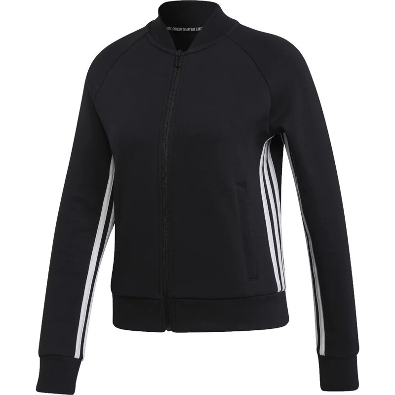 Černá dámská mikina na zip adidas Must Haves 3 Stripes Track