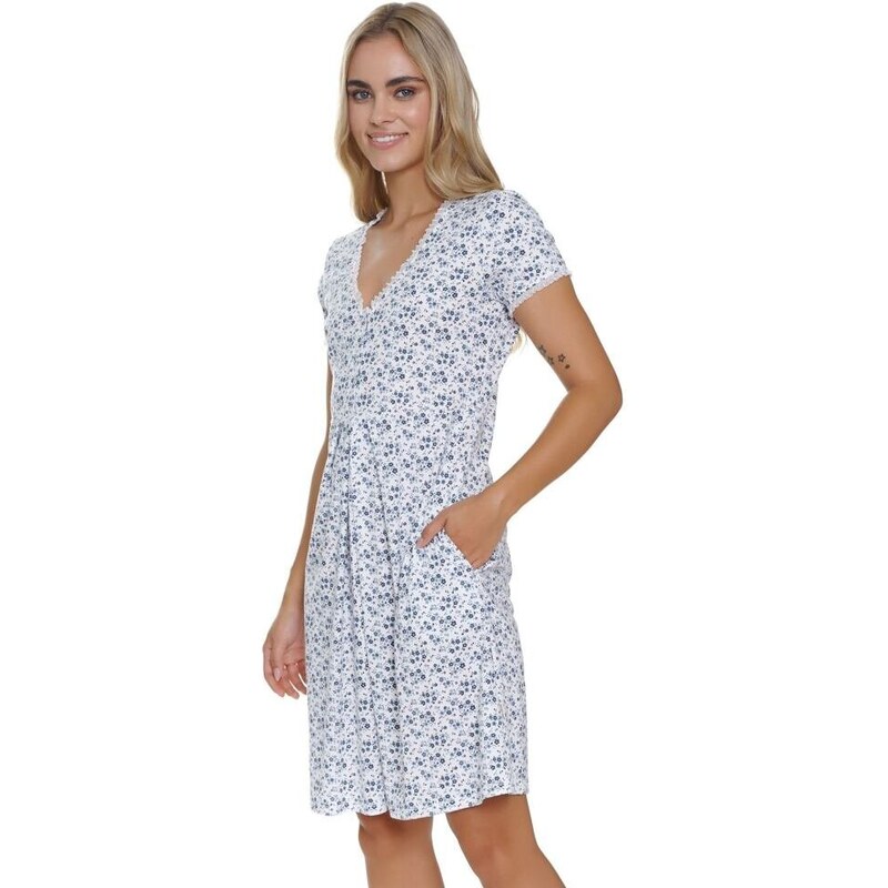 DN Nightwear Mateřská noční košilka Leia s kytičkami