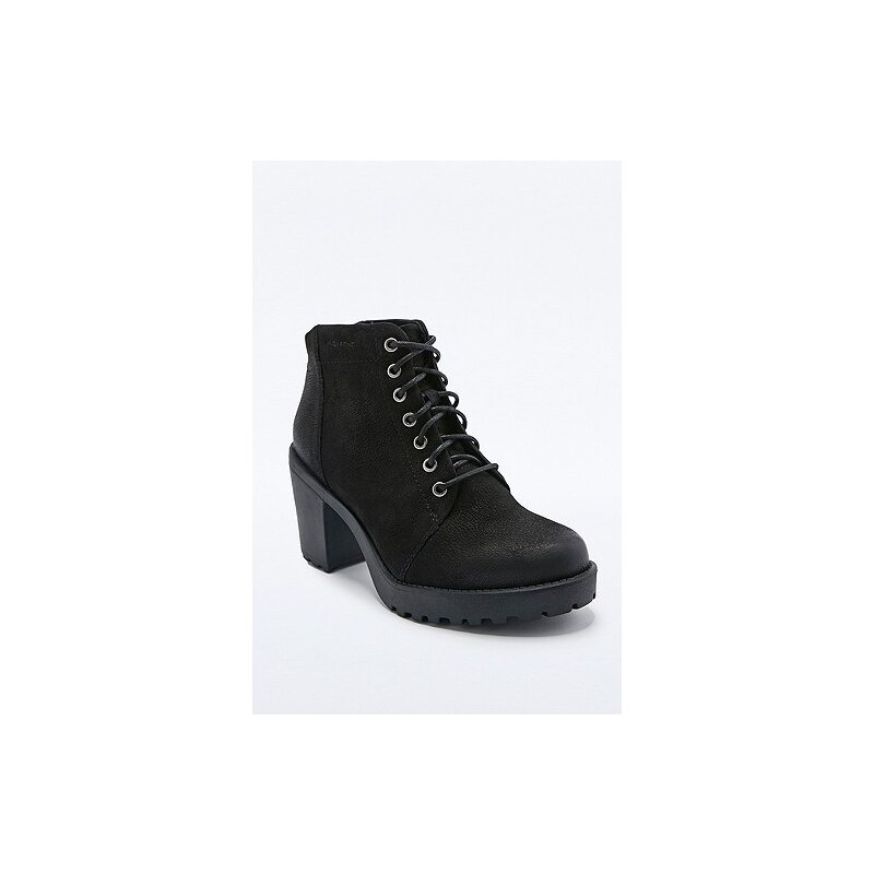 Vagabond Grace Leather Lace-Up Boots in Black