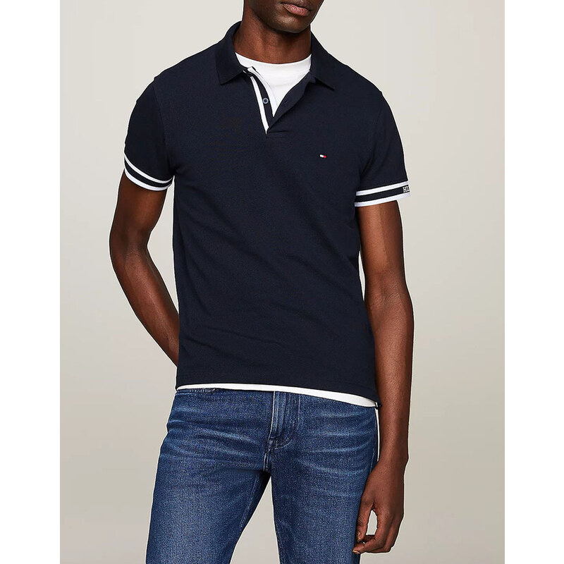 TOMMY HILFIGER MONOTYPE CUFF SLIM FIT POLO