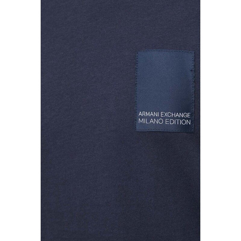 Bavlněné tričko Armani Exchange s aplikací, 3DZTHM ZJ8EZ