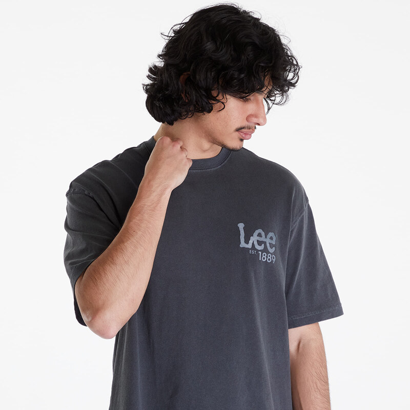 Pánské tričko Lee Loose Logo Tee Washed Black