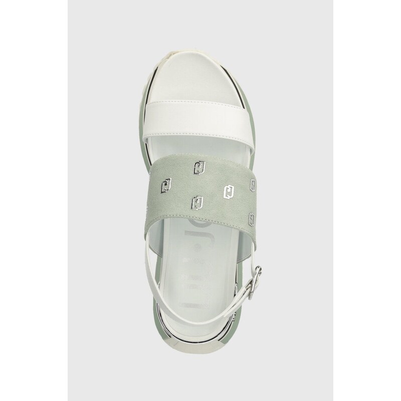 Sandály Liu Jo MAXI WONDER SANDAL8 dámské, tyrkysová barva, na platformě, BA4109PX310S3160