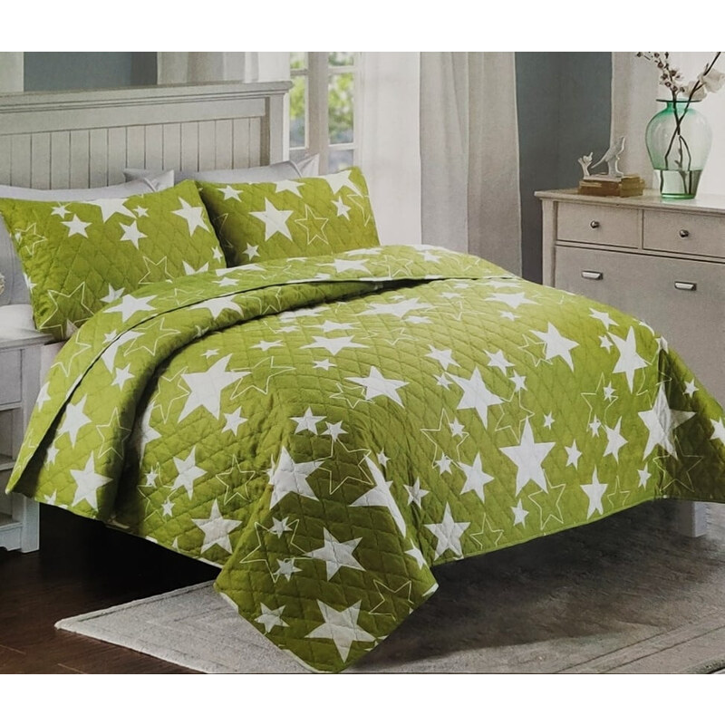 Sofy Přehoz na postel 200x240 - Zelené hvězdy