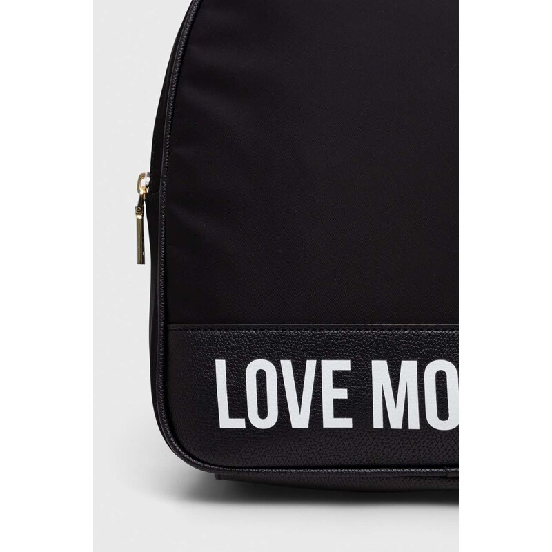 Batoh Love Moschino dámský, černá barva, malý, s potiskem