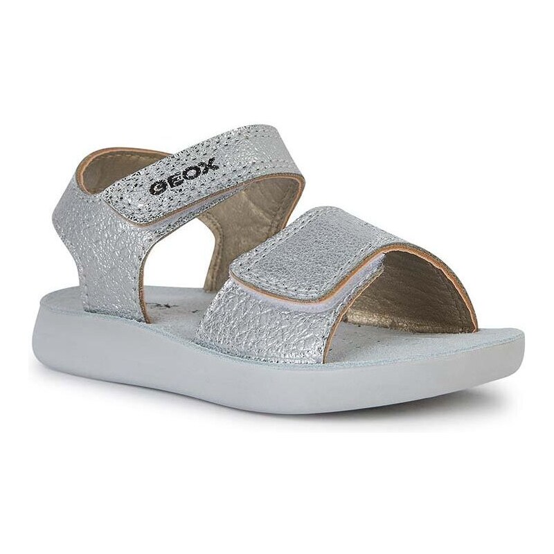 Dětské sandály Geox SANDAL LIGHTFLOPPY stříbrná barva