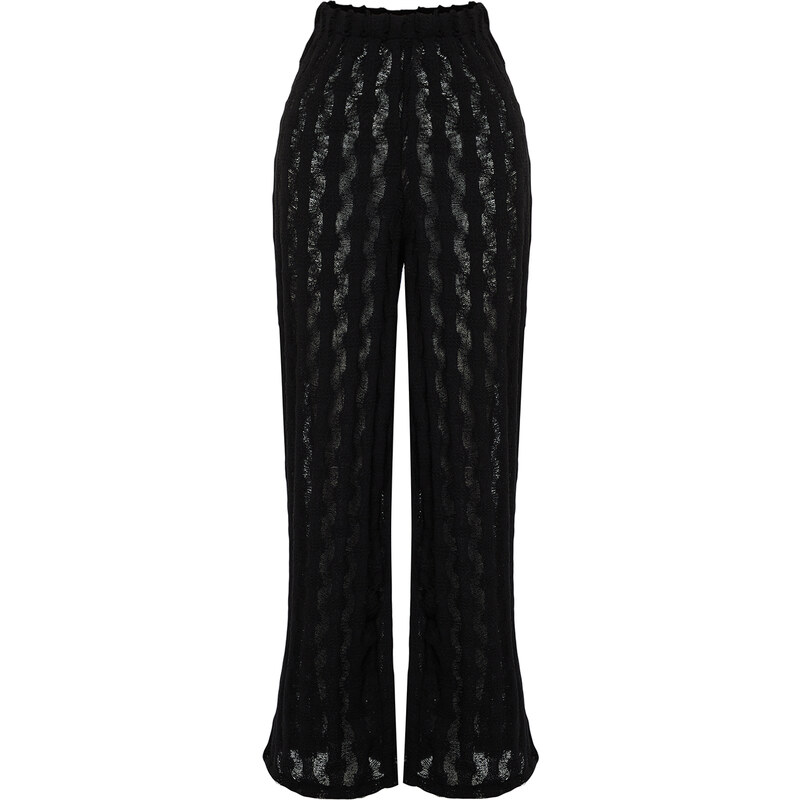 Trendyol Black Knitted Knitwear Look Trousers