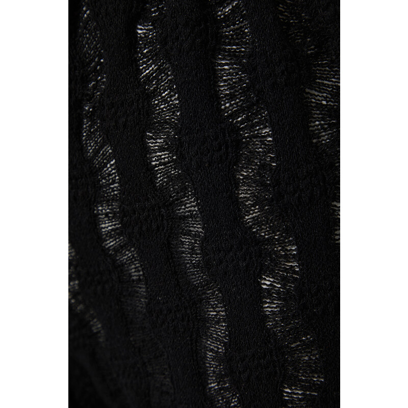 Trendyol Black Knitted Knitwear Look Trousers