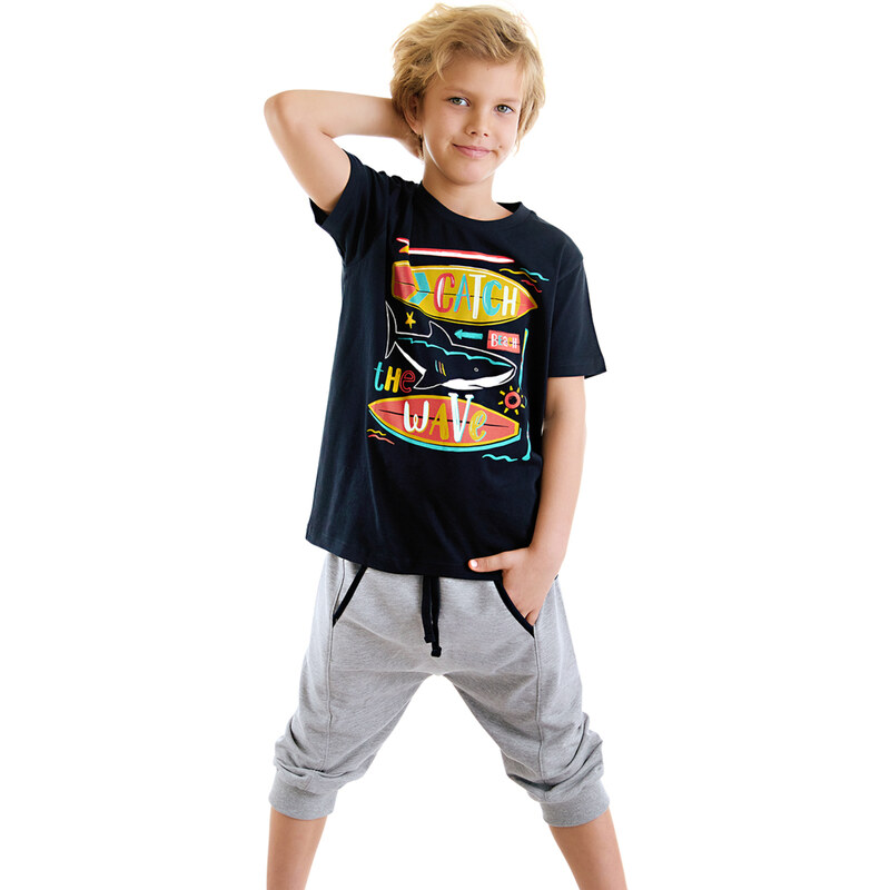 mshb&g Catch Wave Boys T-shirt Capri Shorts Set