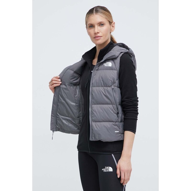 Sportovní péřová vesta The North Face Hyalite šedá barva, NF0A7SXE0UZ1