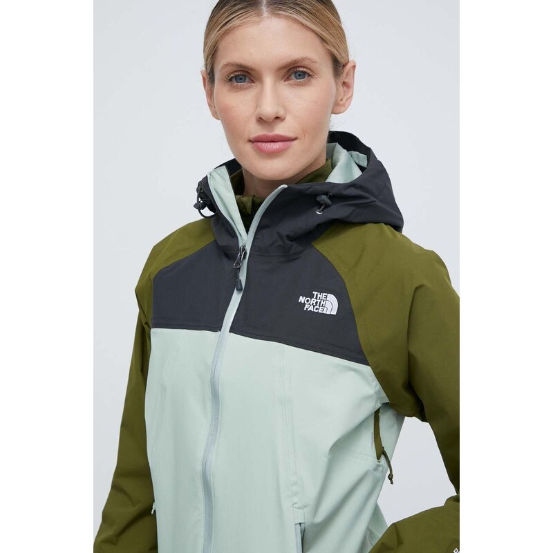 Outdoorová bunda The North Face Stratos zelená barva, NF00CMJ03OU1