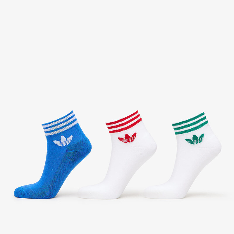 adidas Originals Pánské ponožky adidas Trefoil Ankle Sock 3-Pack Blue Bird/ White/ White