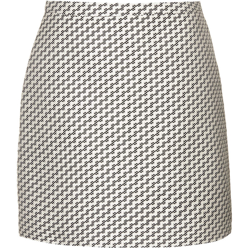 Topshop Zig Zag Weave Skirt By Boutique