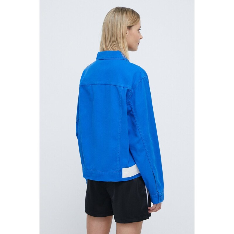 Džínová bunda adidas Originals x Ksenia Schnaider dámská, přechodná, oversize, IU2460