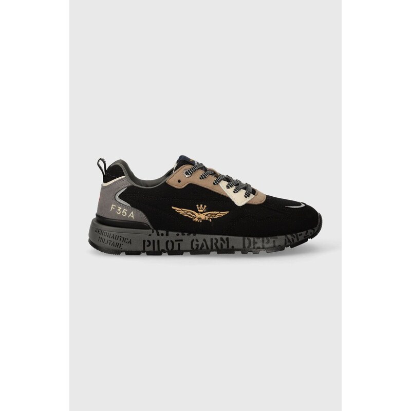 Sneakers boty Aeronautica Militare černá barva, SC276CT3332