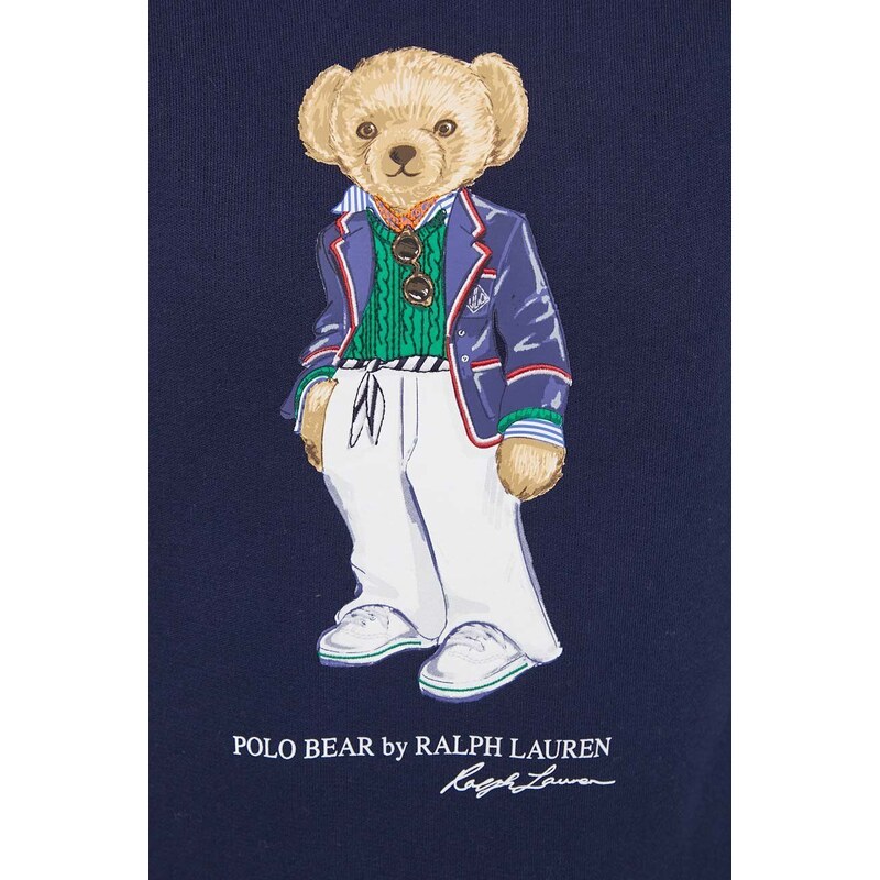 Mikina Polo Ralph Lauren tmavomodrá barva, vzorovaná