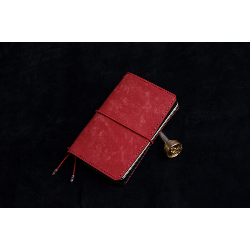 TlustyLeatherWorks Prémiový kožený zápisník PUEBLO ve stylu Midori vel.: CLASSIC (110x200mm)