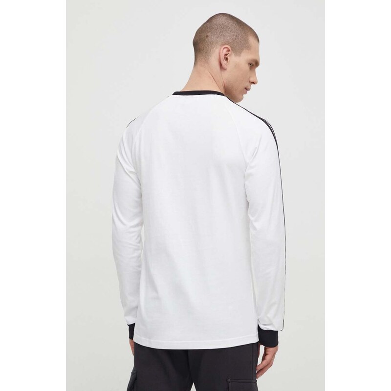 Bavlněné tričko s dlouhým rukávem adidas Originals bílá barva, IA4879