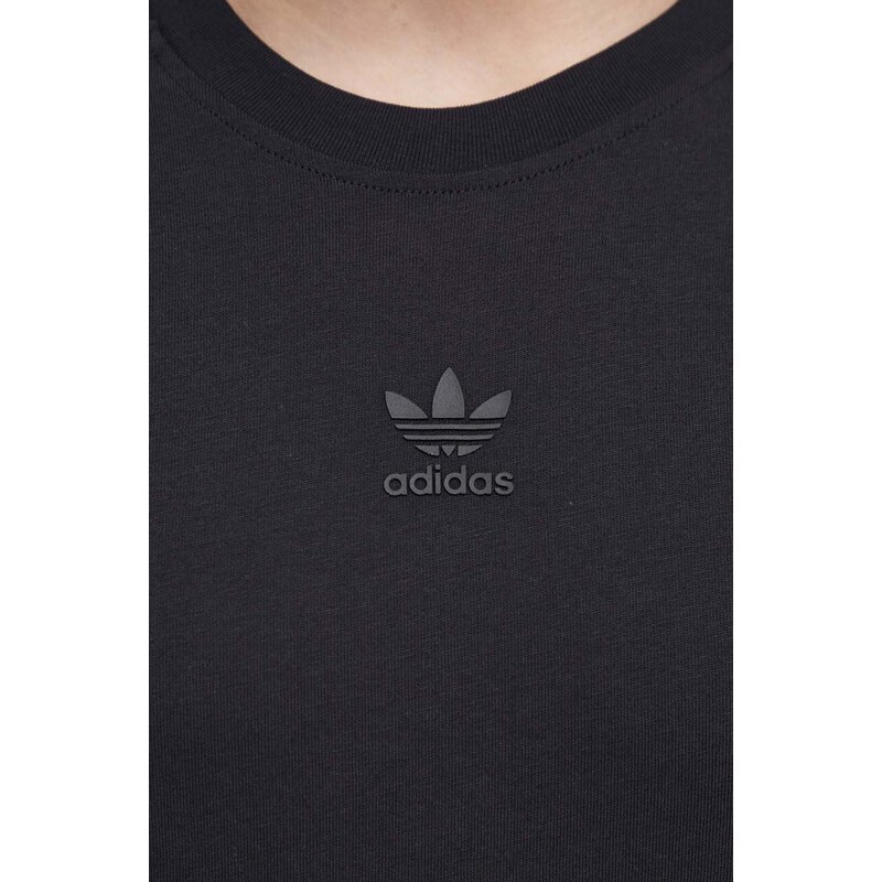 Bavlněné tričko adidas Originals černá barva, s potiskem, IR9450