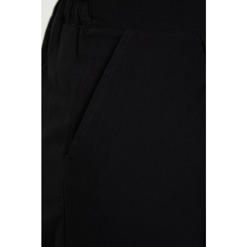 Trendyol Black Woven 100% Cotton Trousers