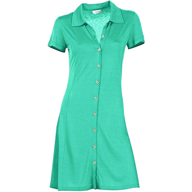 Letní propínací šaty s límcem HEINE, šaty zelené