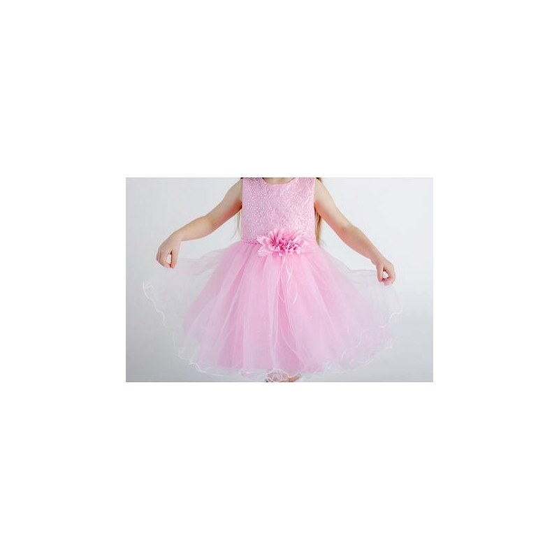 By Mini - butik Slavnostní růžové šaty Blossom