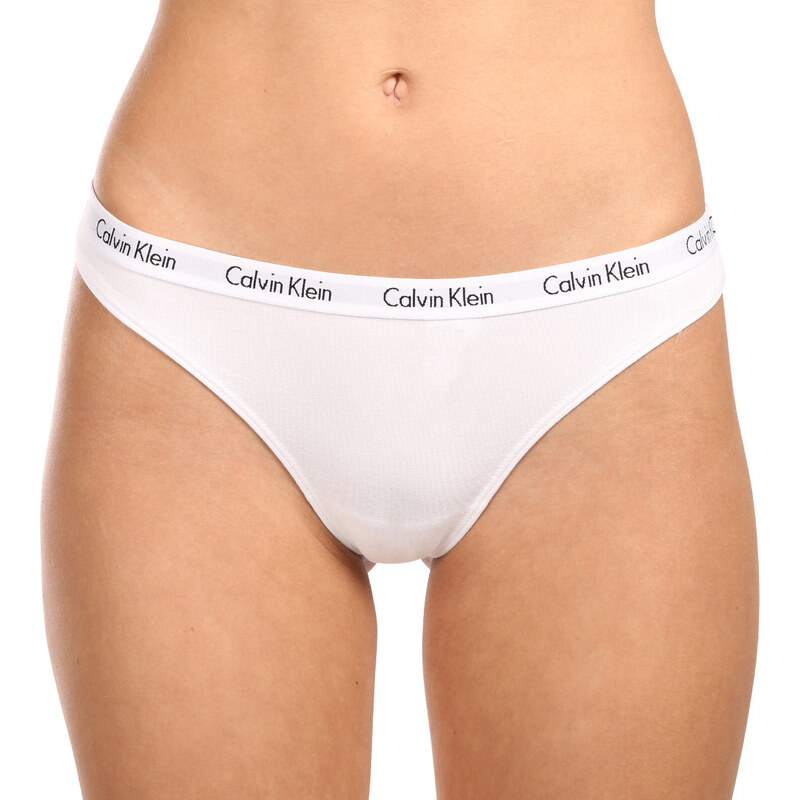 3PACK dámská tanga Calvin Klein vícebarevná (QD3587E-WZB)