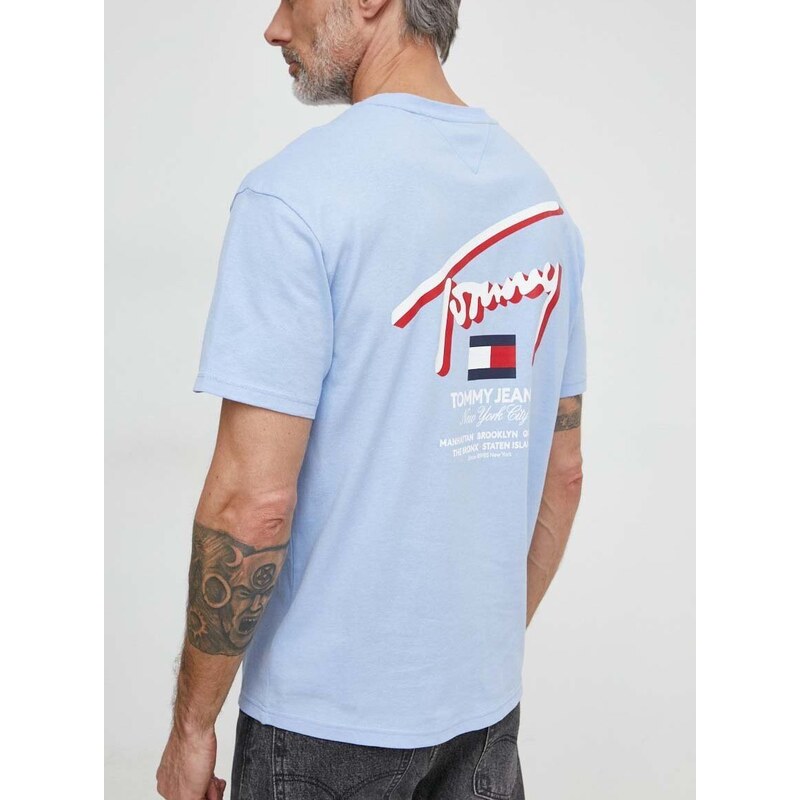 Bavlněné tričko Tommy Jeans s potiskem