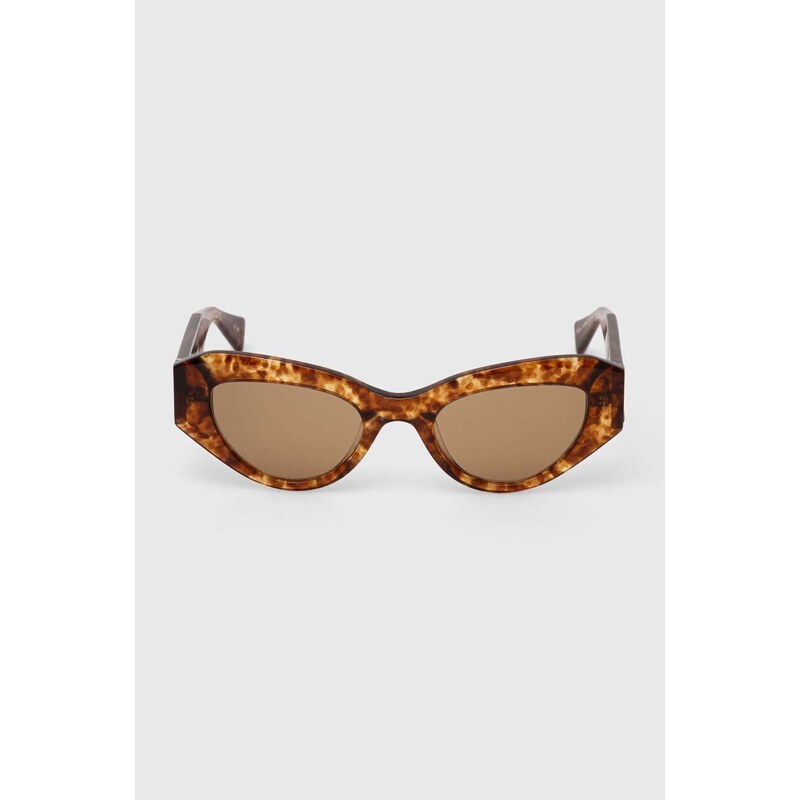 Sluneční brýle AllSaints dámské, hnědá barva, ALS500210351
