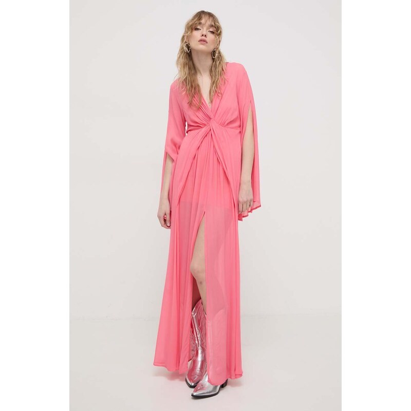 Šaty Aniye By růžová barva, maxi